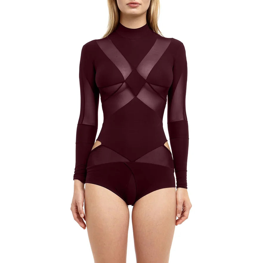 Don't Shoot the Messengers Jung long sleeve body in Aubergine