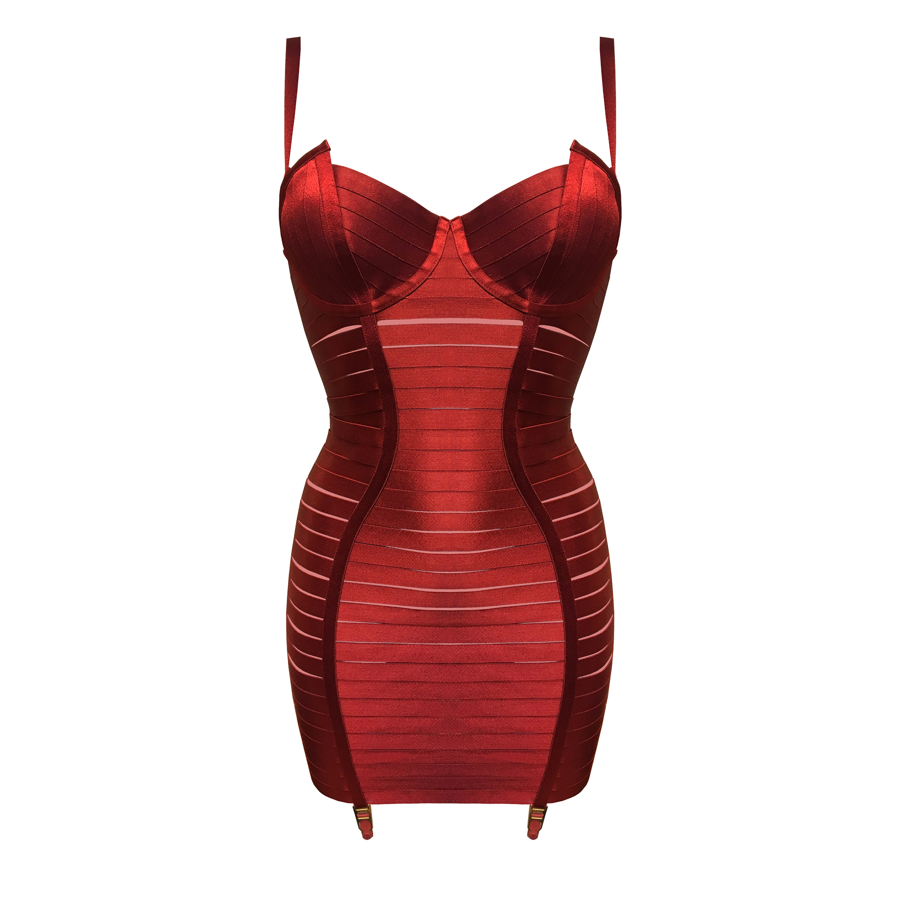 Adjustable Angela dress by Bordelle - red