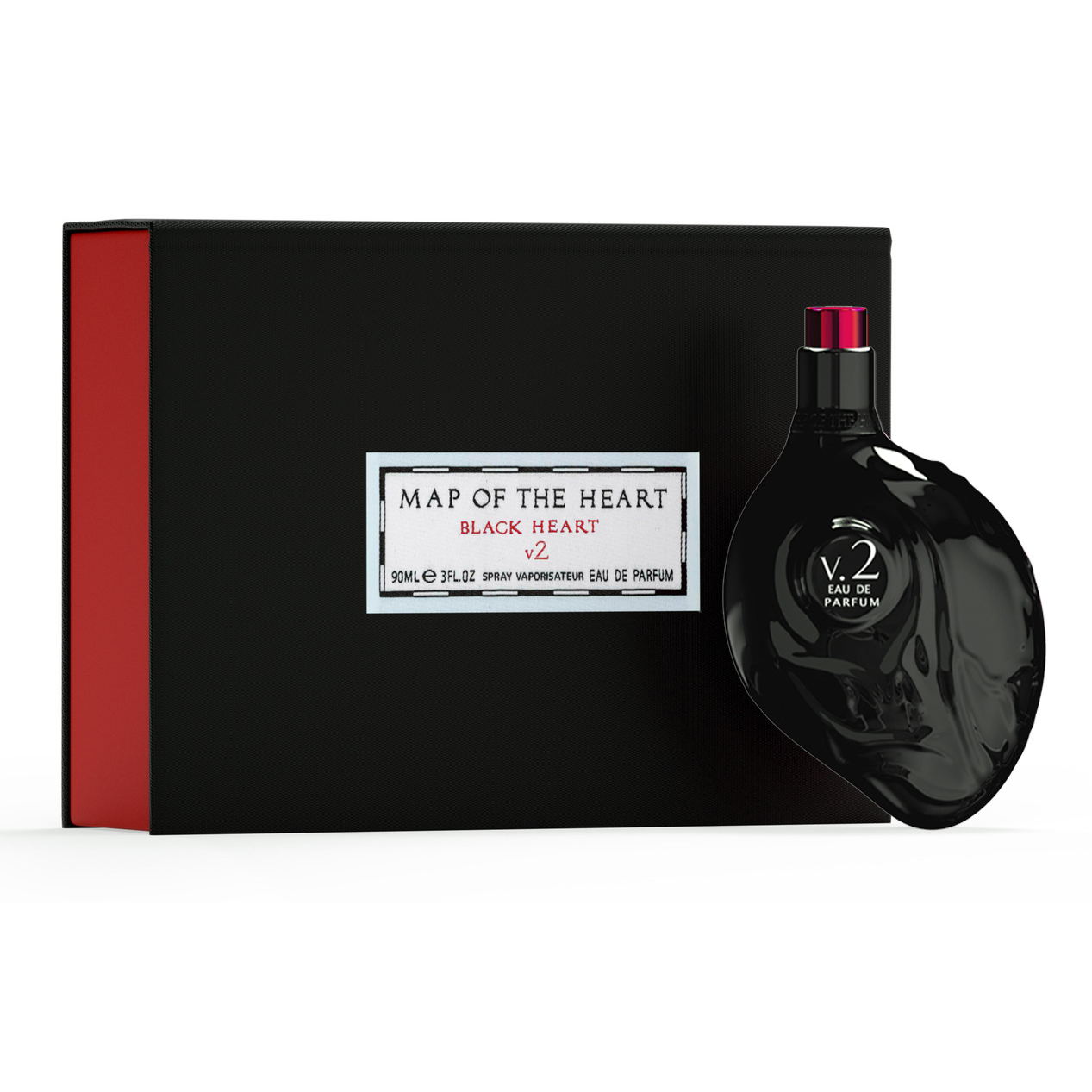 Map of the Heart Black heart perfume v.2 and gift box unisex scent