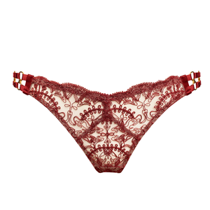 Bordelle Cymatic open back brief in Red