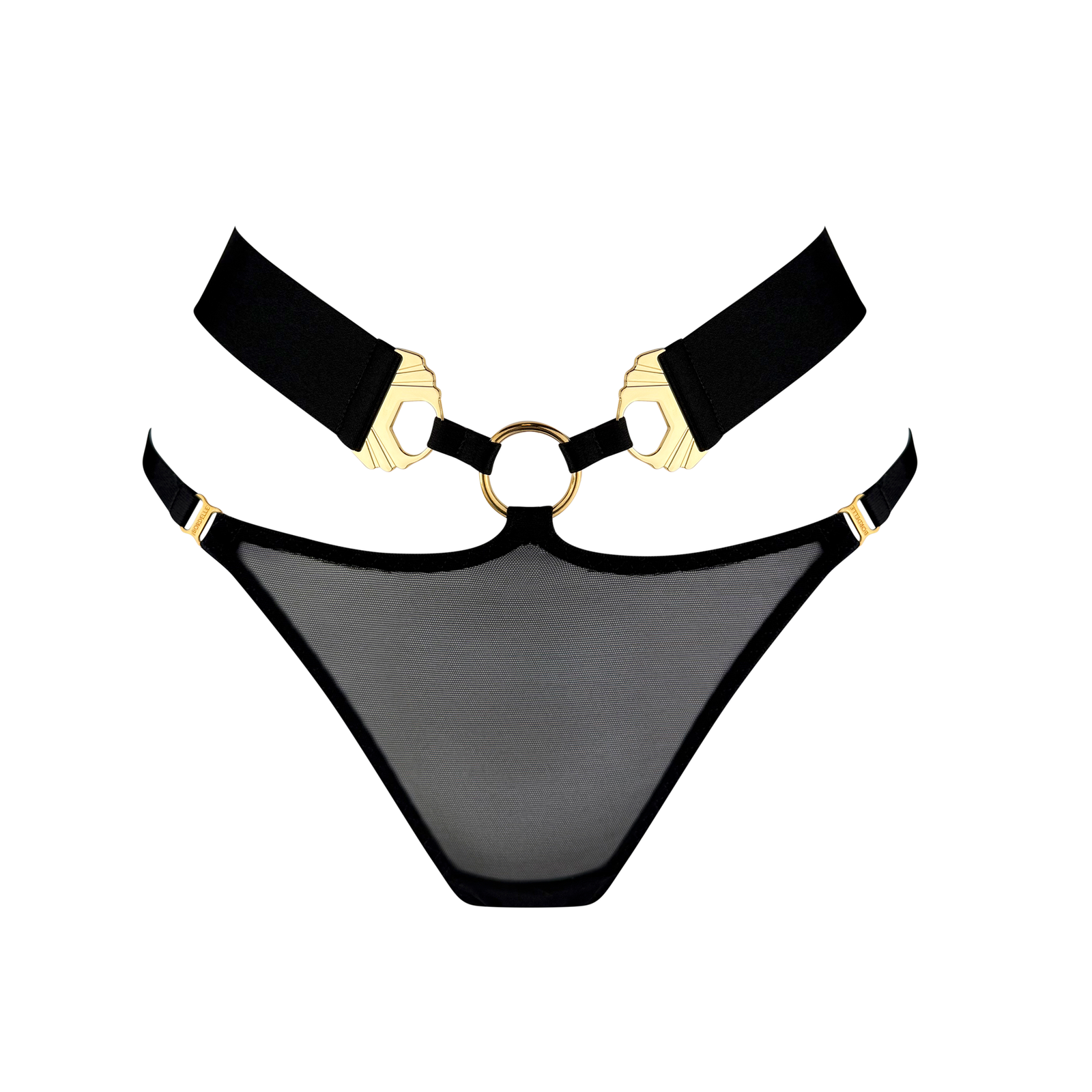 Melusina open back brief - black