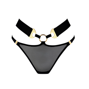 Melusina open back brief - black