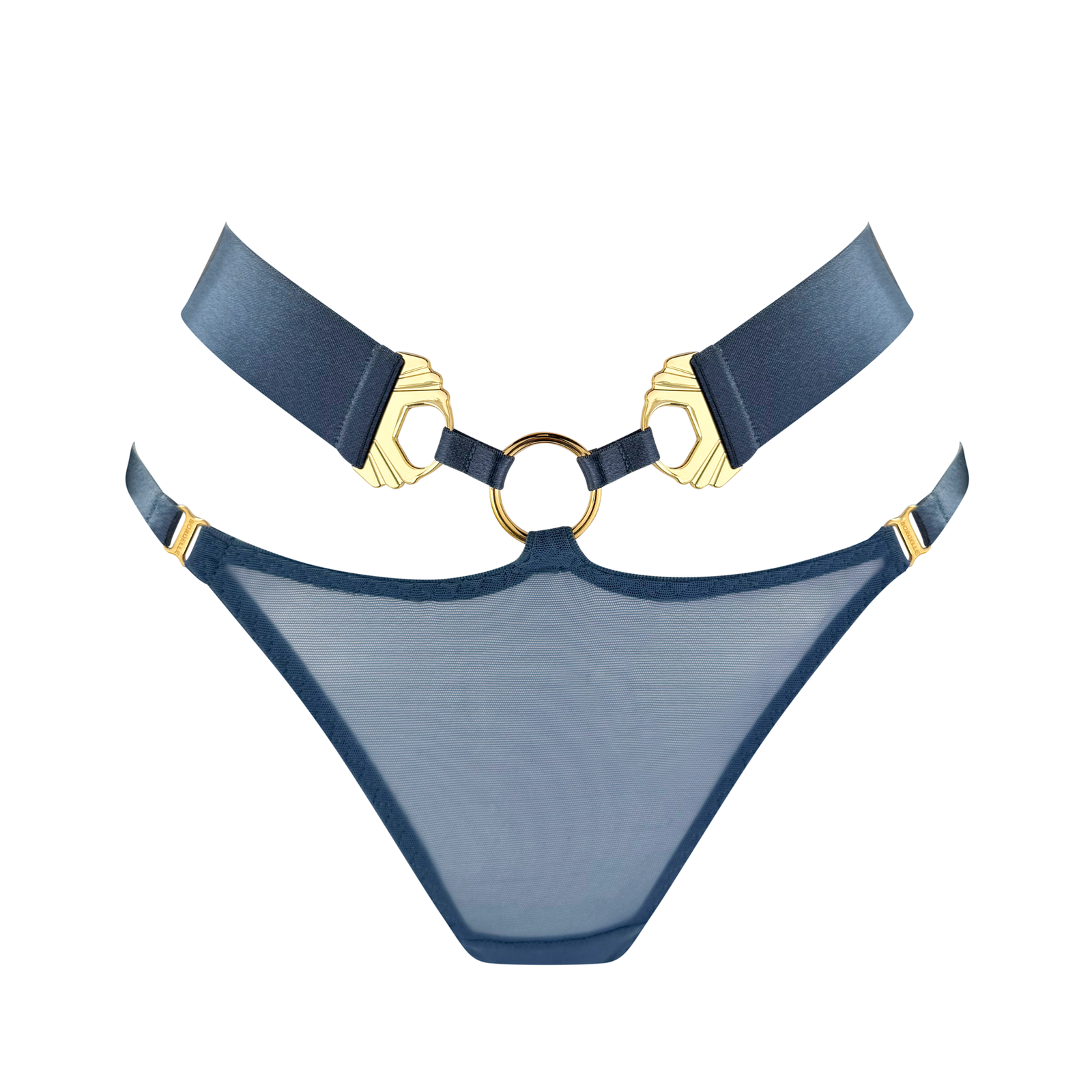 Melusina open back brief - denim