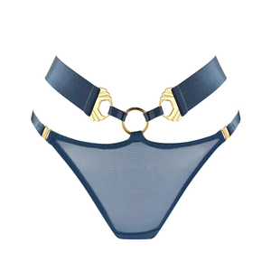 Melusina open back brief - denim