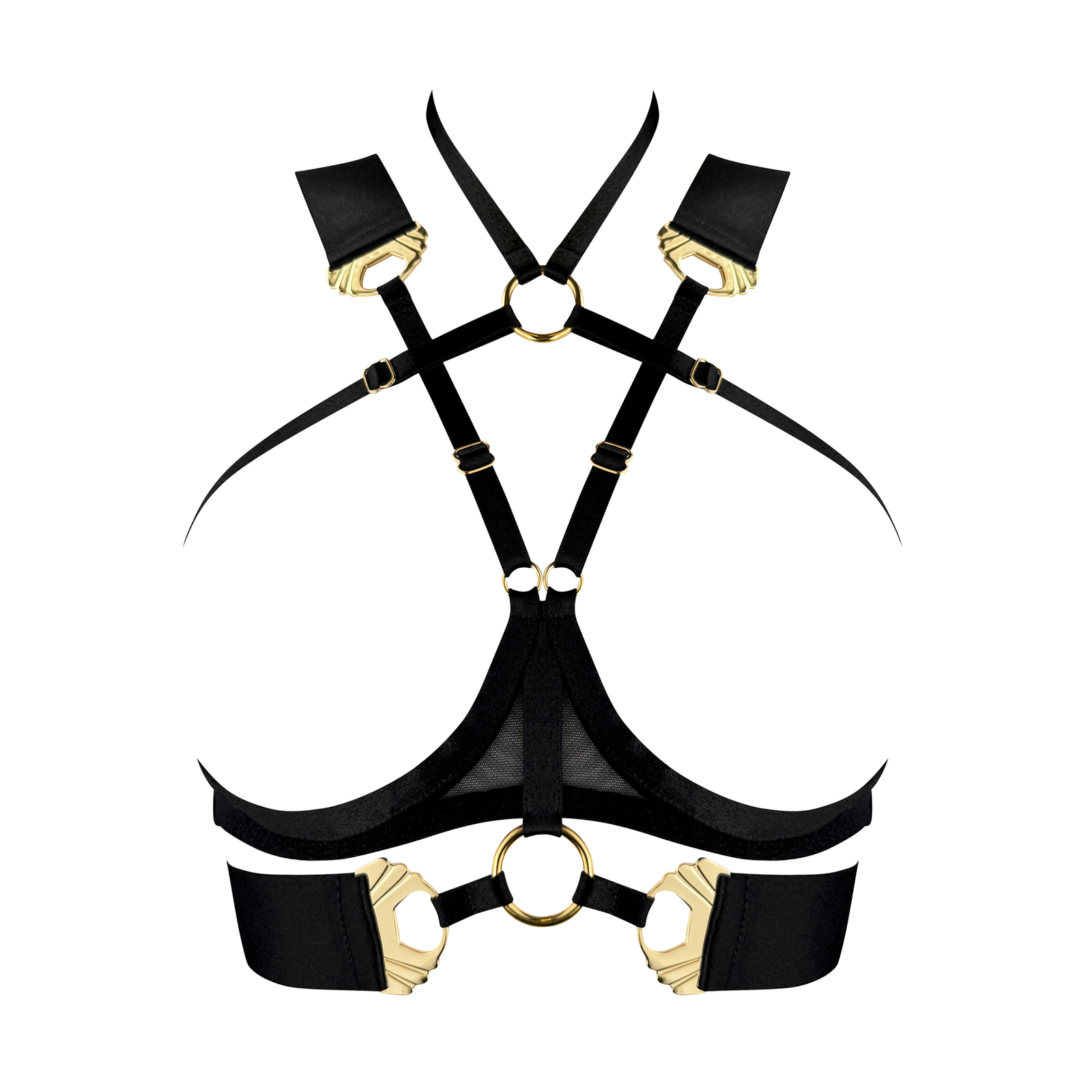 Melusina ouvert wire bra - black