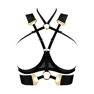 Melusina ouvert wire bra - black