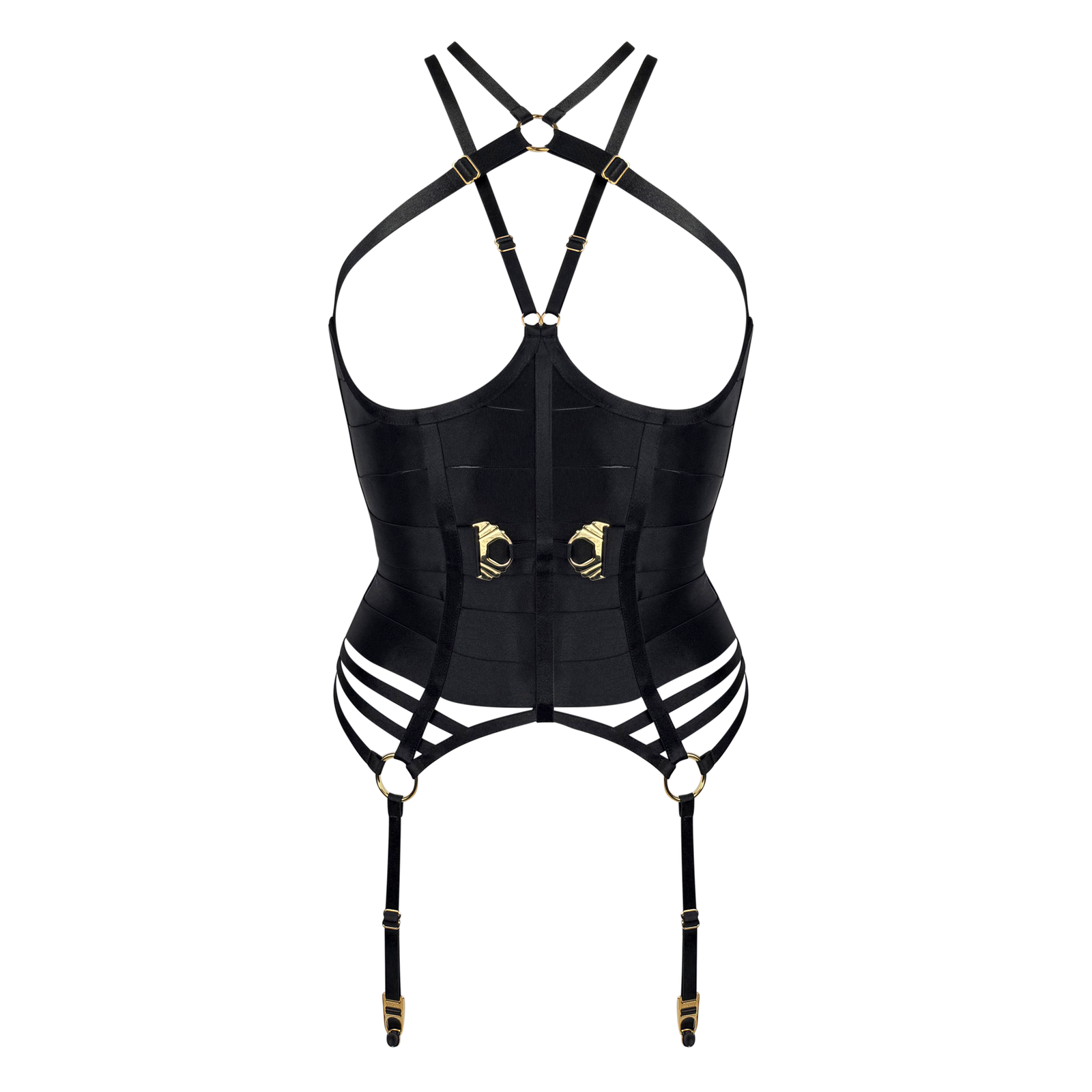 Melusina ouvert wired basque - black