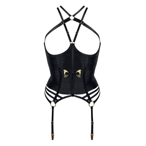 Melusina ouvert wired basque - black