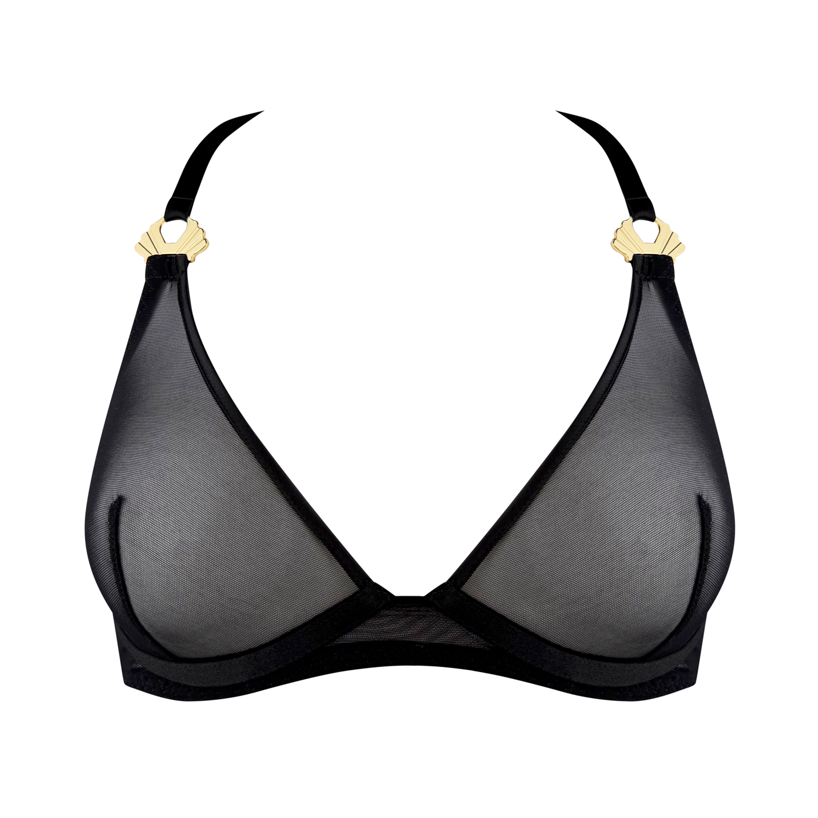 Melusina plunge wire bra - black