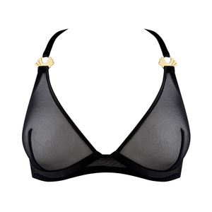 Melusina plunge wire bra - black