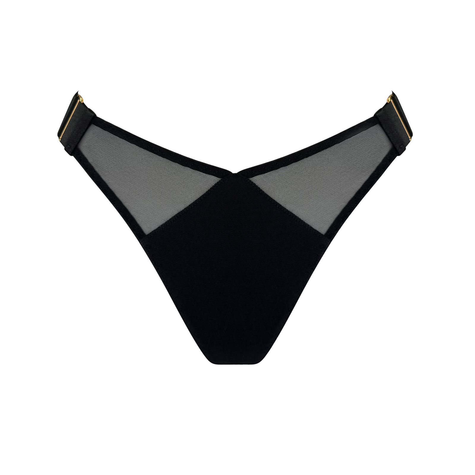Melusina wide strap thong - black