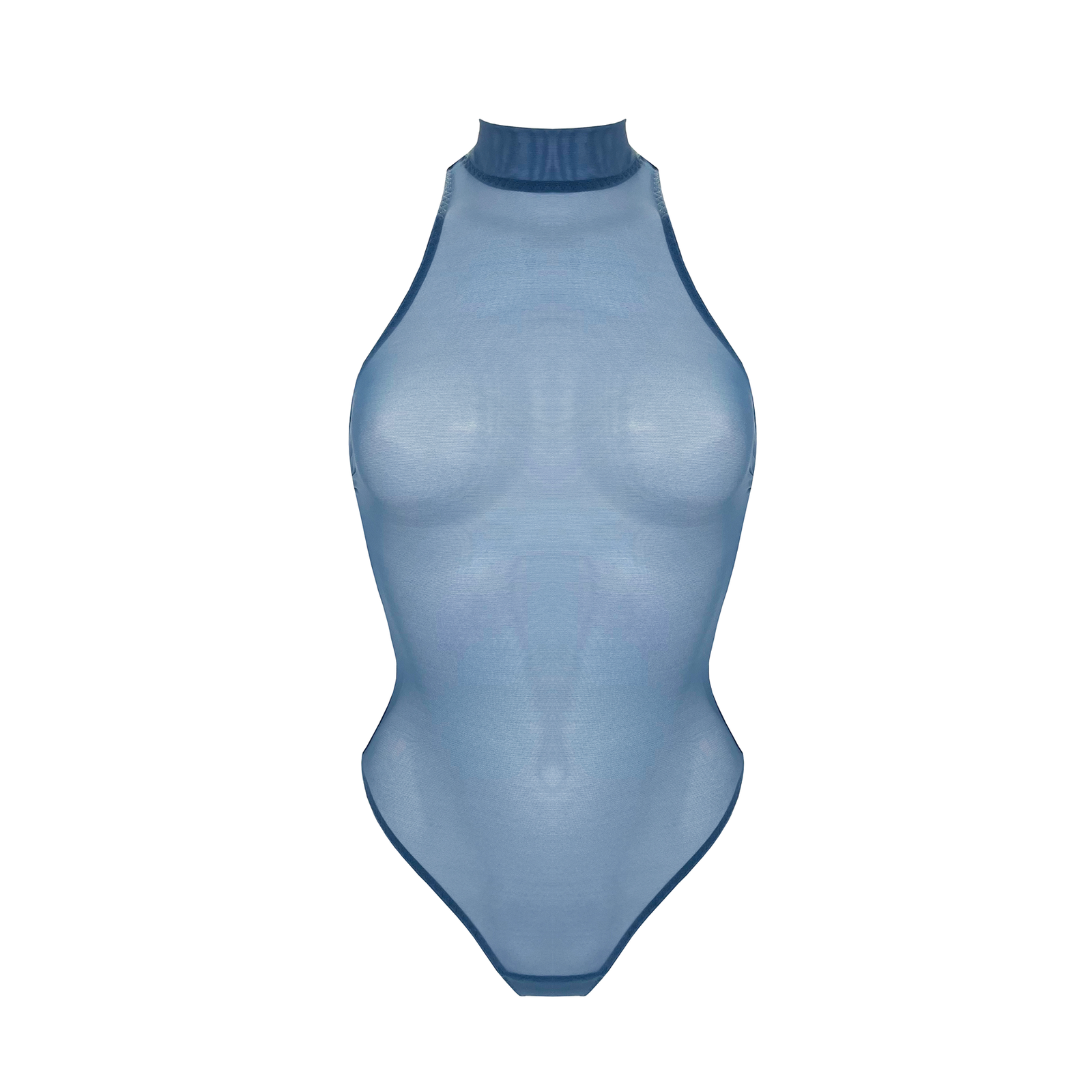 Signature mesh high neck body - denim