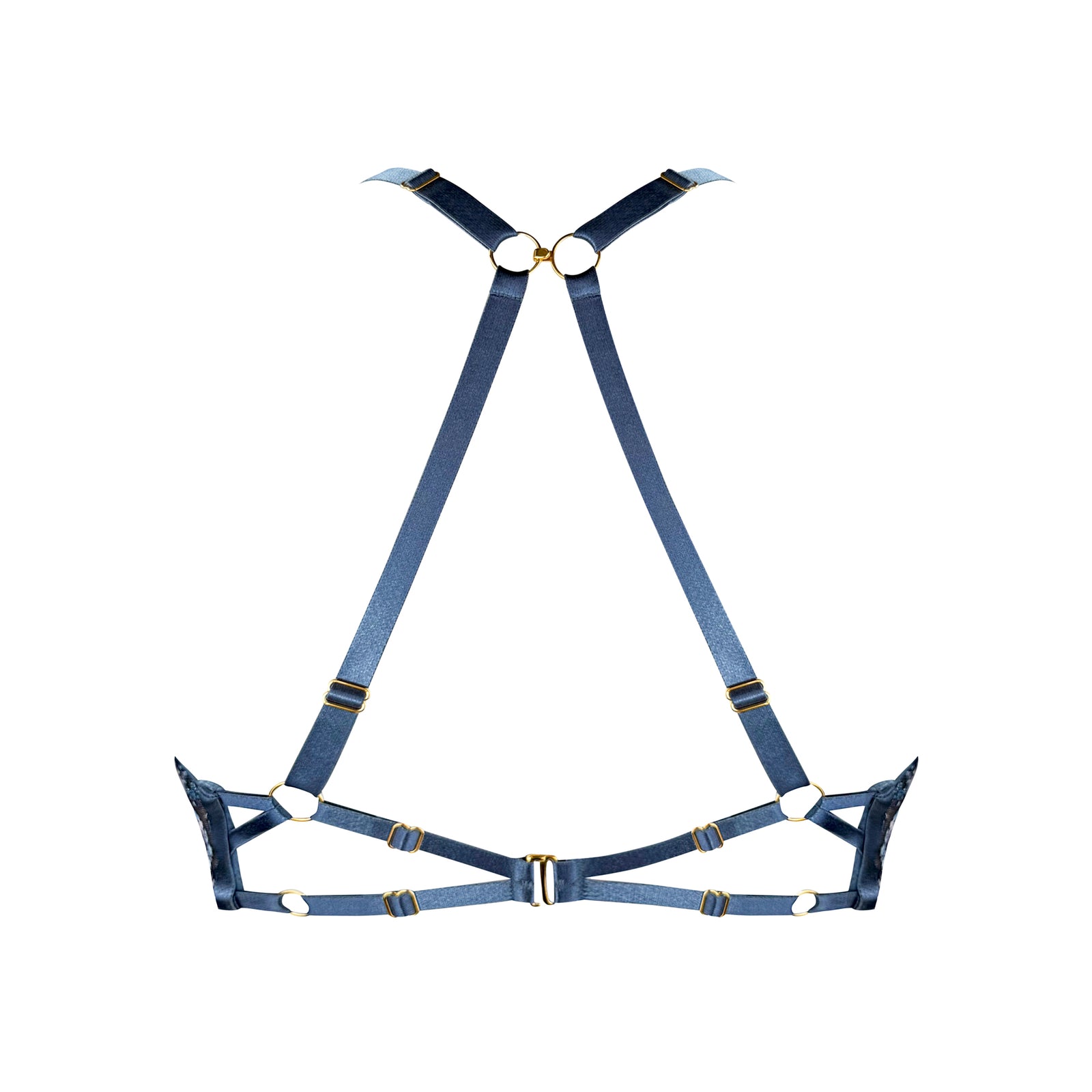 Siren balconette wire bra - denim