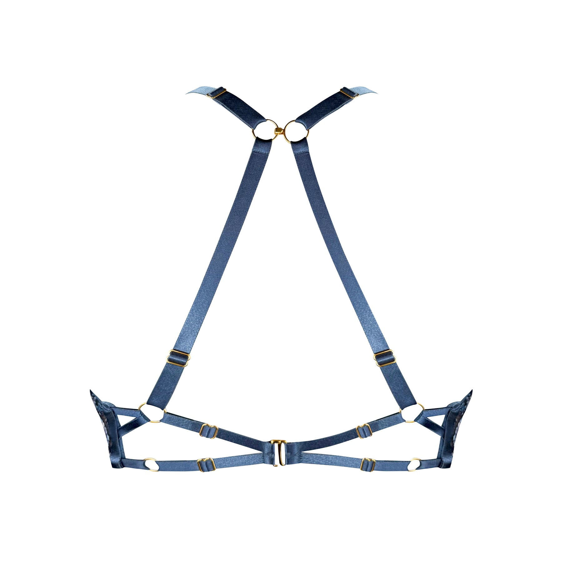 Siren balconette wire bra - denim