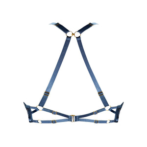 Siren balconette wire bra - denim