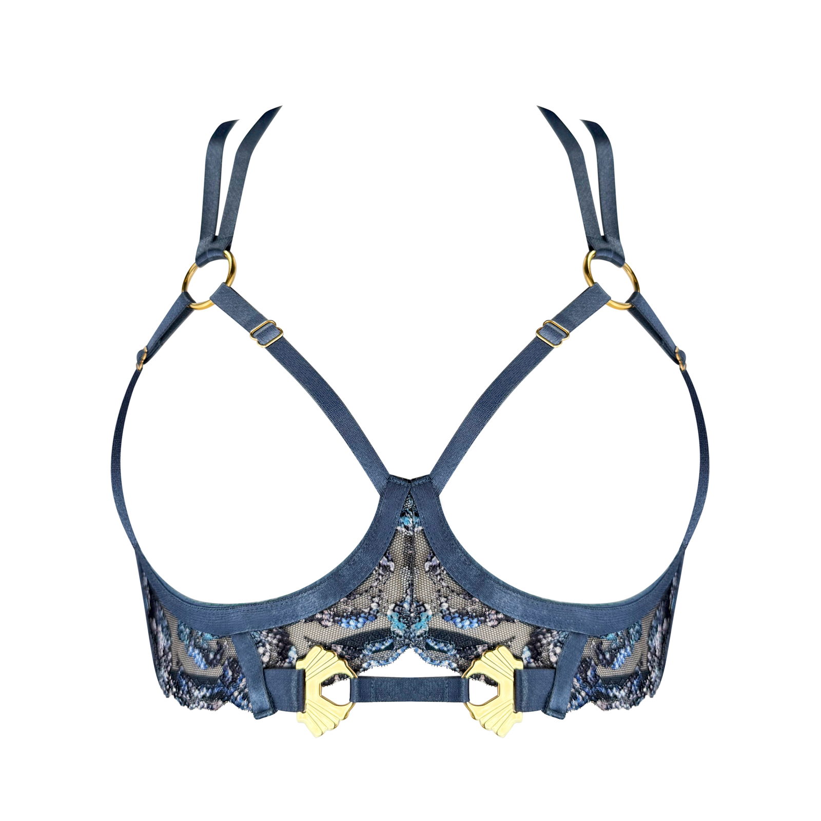 Siren ouvert wire bra - denim