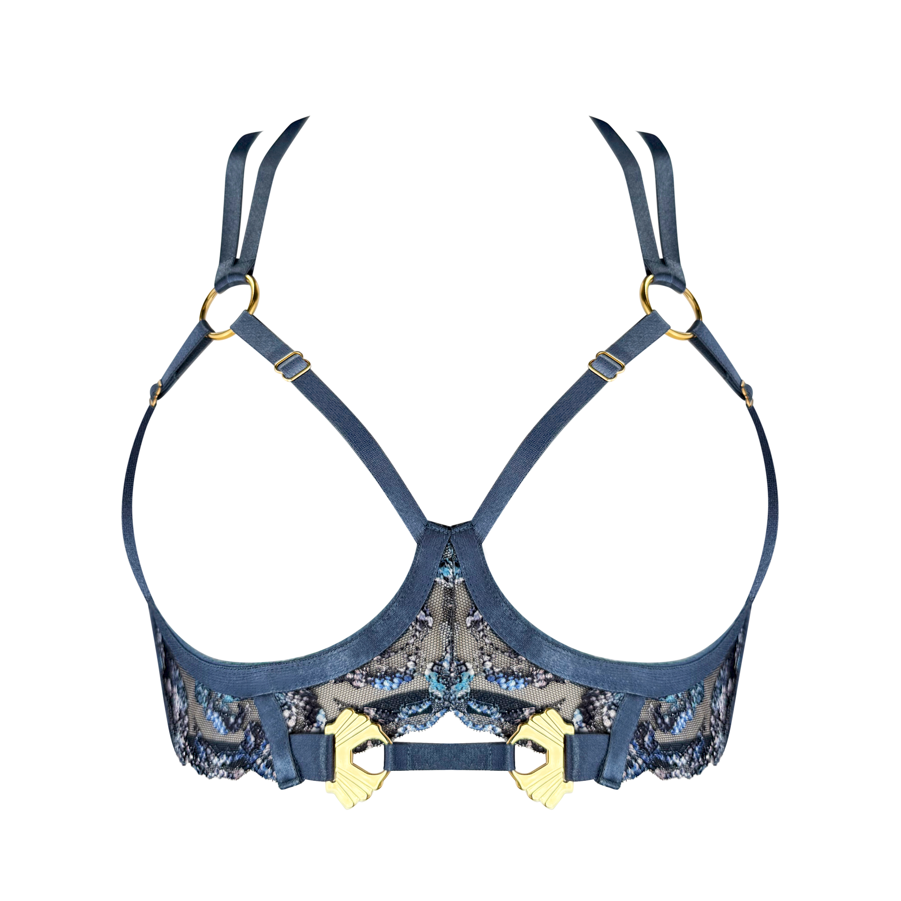 Siren ouvert wire bra - denim