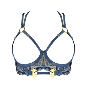 Siren ouvert wire bra - denim