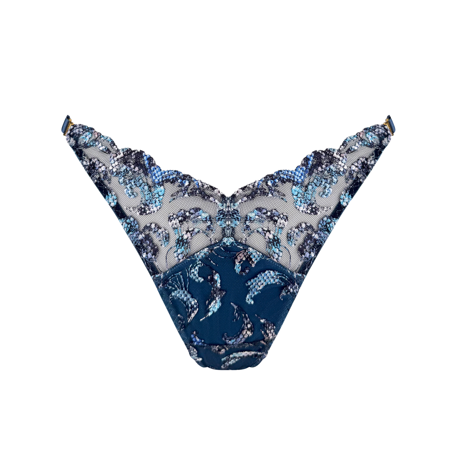 Siren strap thong - denim