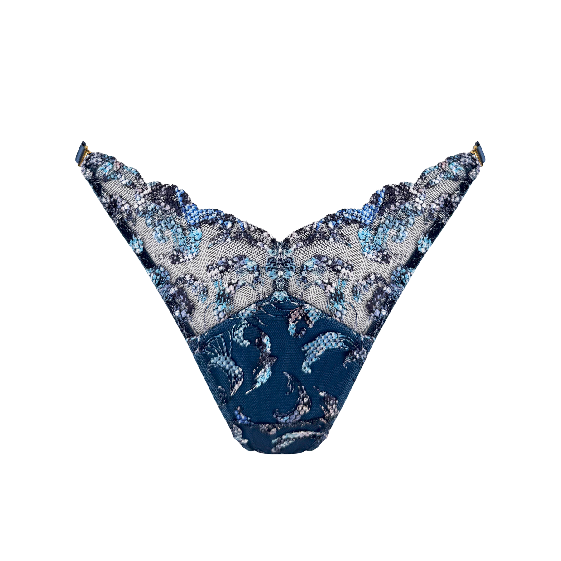 Siren strap thong - denim