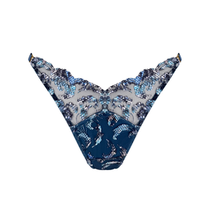 Siren strap thong - denim