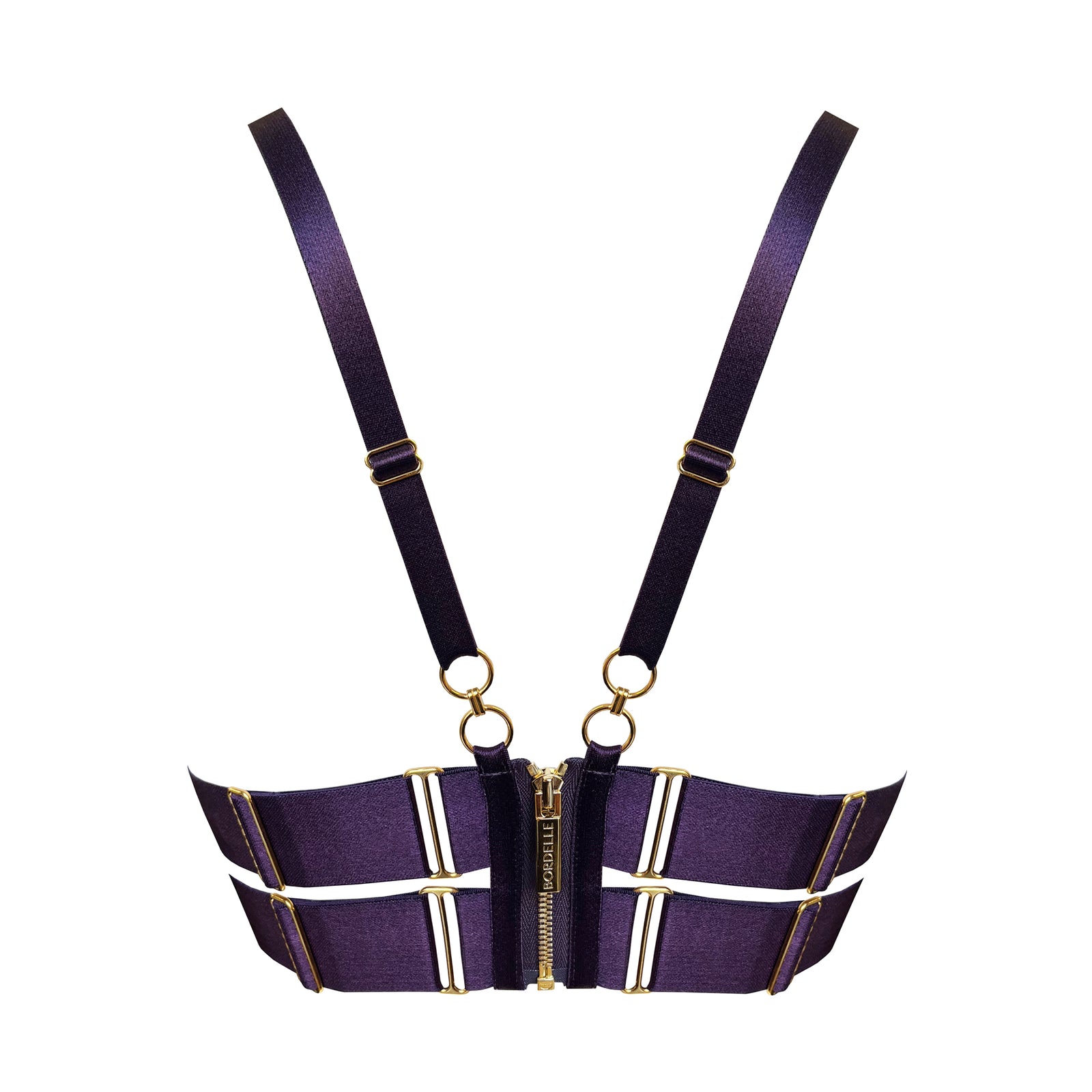 Cubism balconette wire bra - deep purple