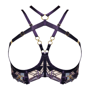 Cubism ouvert wire bra - deep purple