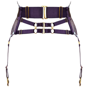 Cubism suspender - deep purple