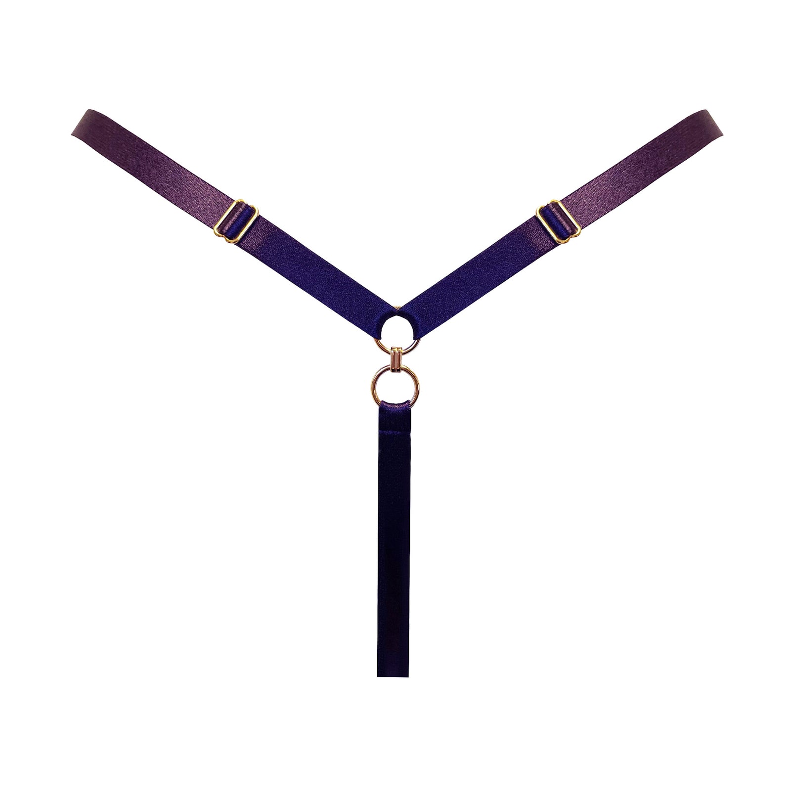 Cubism thong - deep purple