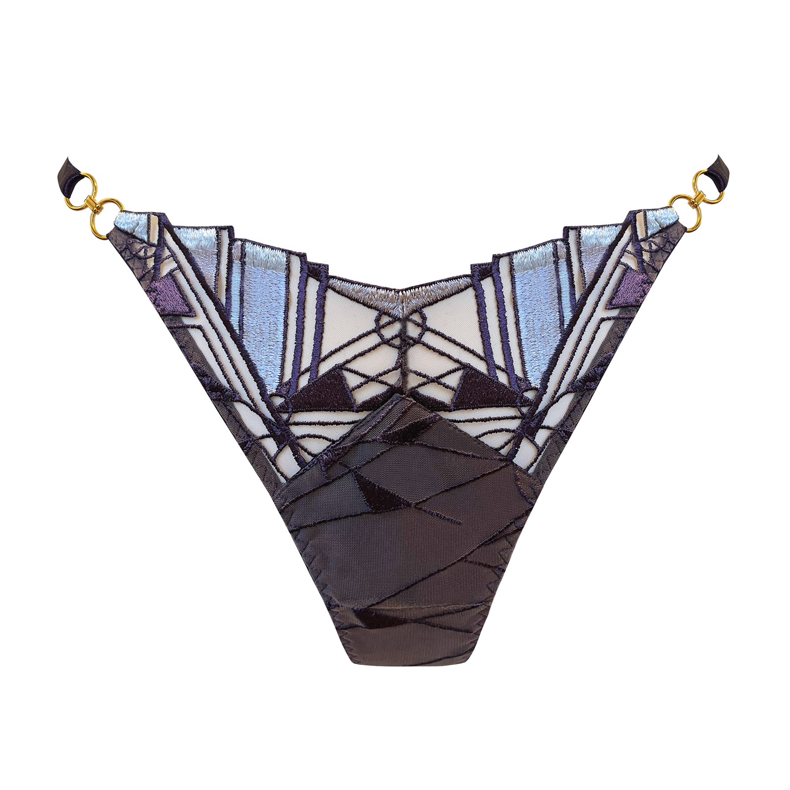 Cubism thong - deep purple