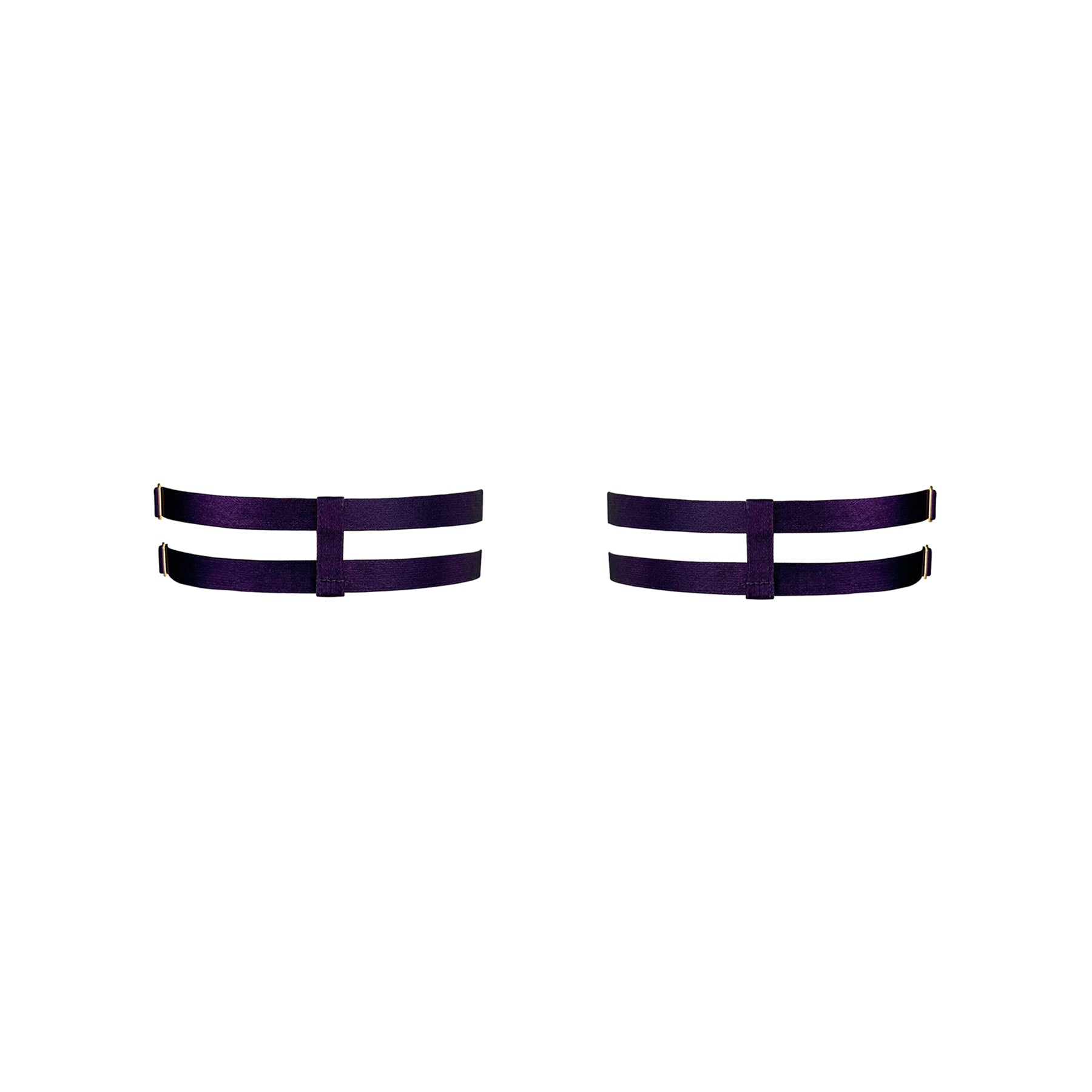 Nara bondage garters - deep purple