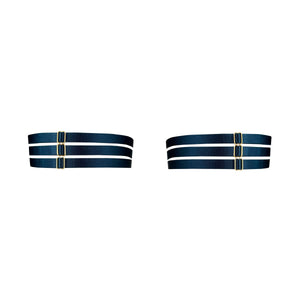 Pearl garters - teal