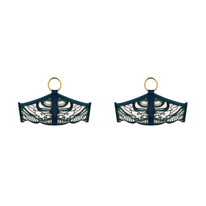 Pearl garters - teal
