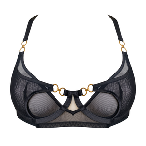 Retta balconette wire bra - black