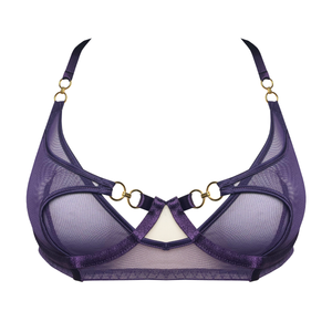 Retta balconette wire bra - deep purple