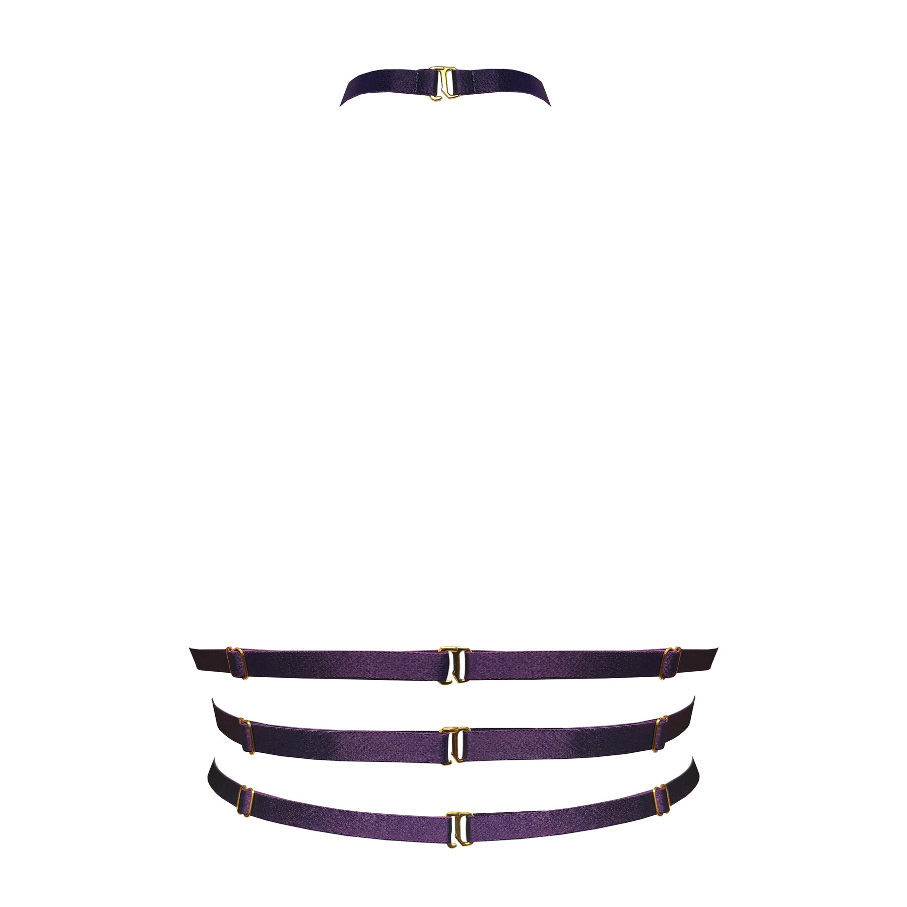 Retta multi strap harness - deep purple