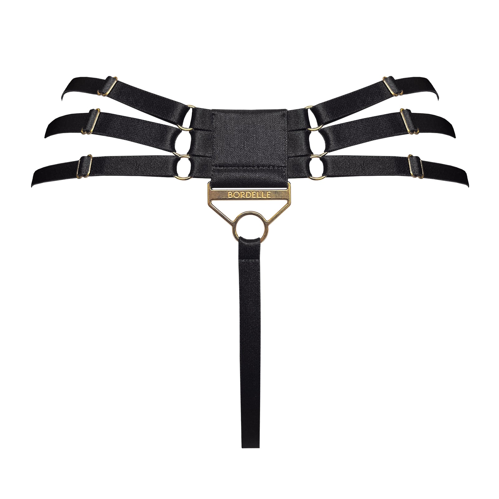 Retta multi strap thong - black