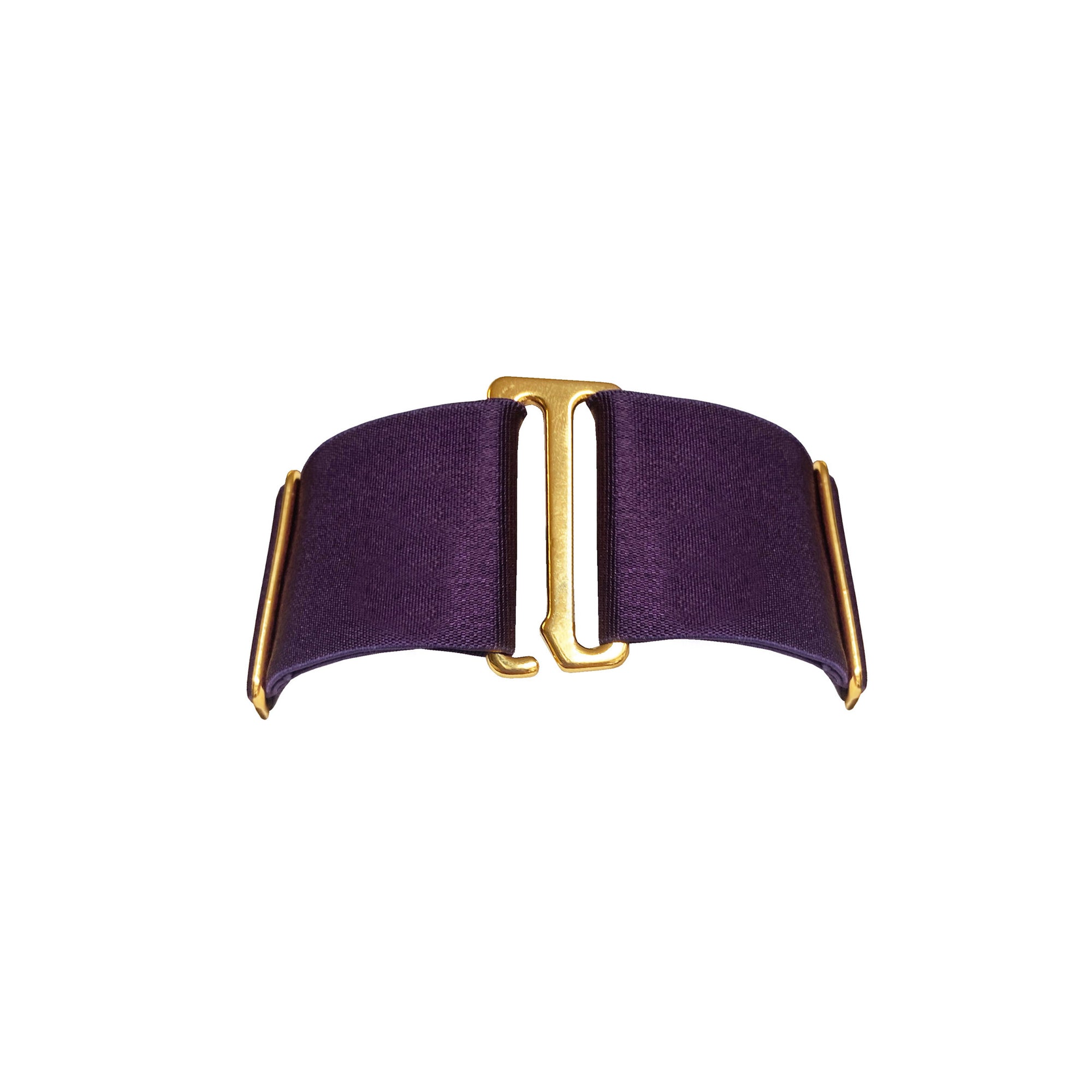 Retta wide strap collar - deep purple