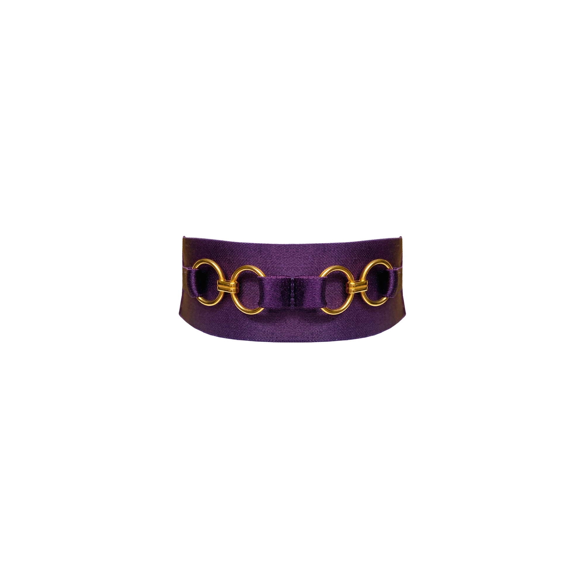 Retta wide strap collar - deep purple