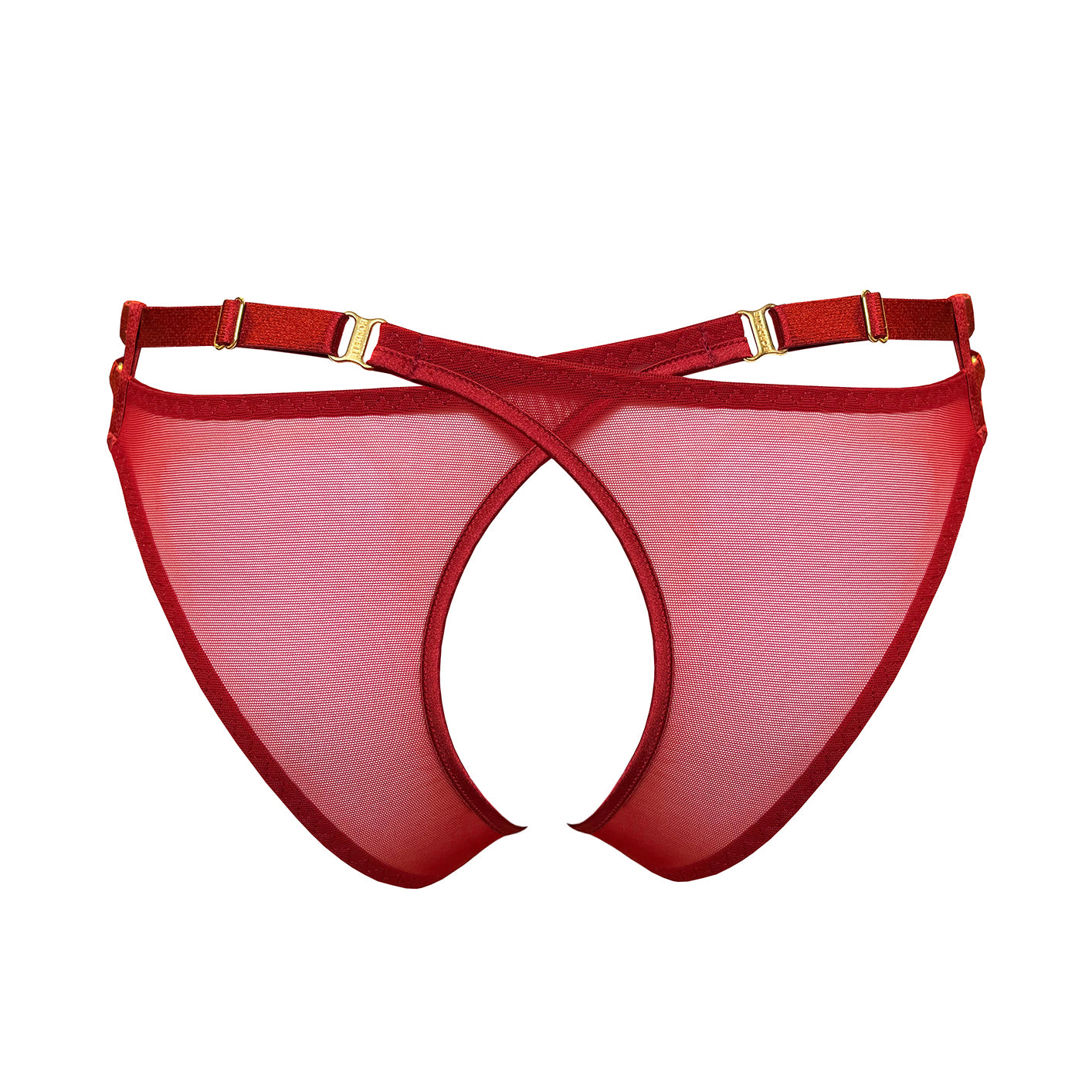 Signature mesh peep brief - red