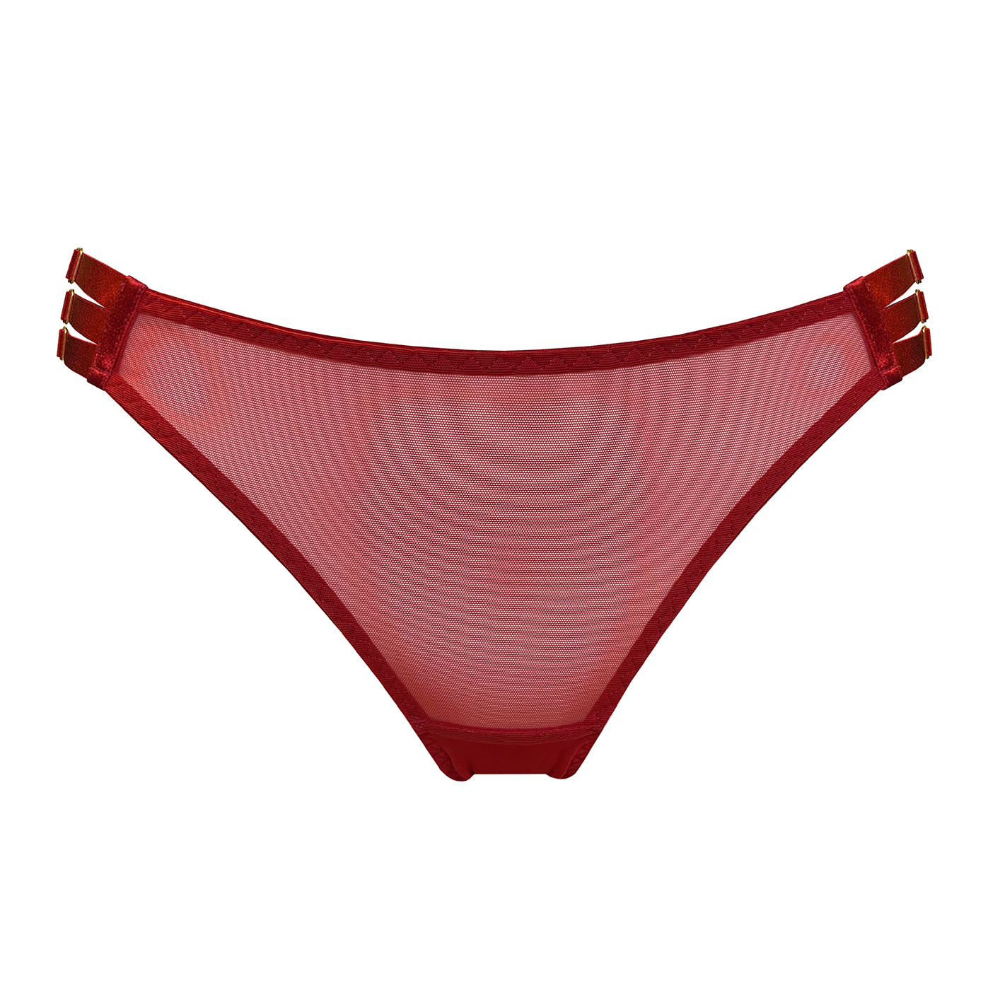 Signature mesh peep brief - red