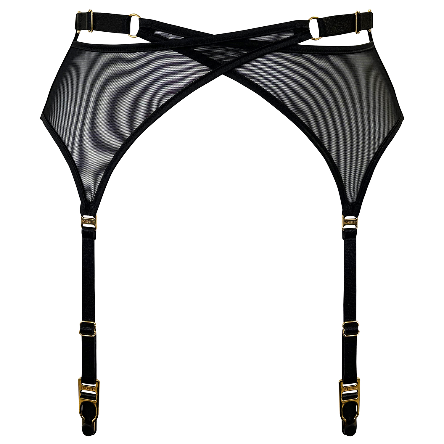 Signature mesh wrap suspender - black