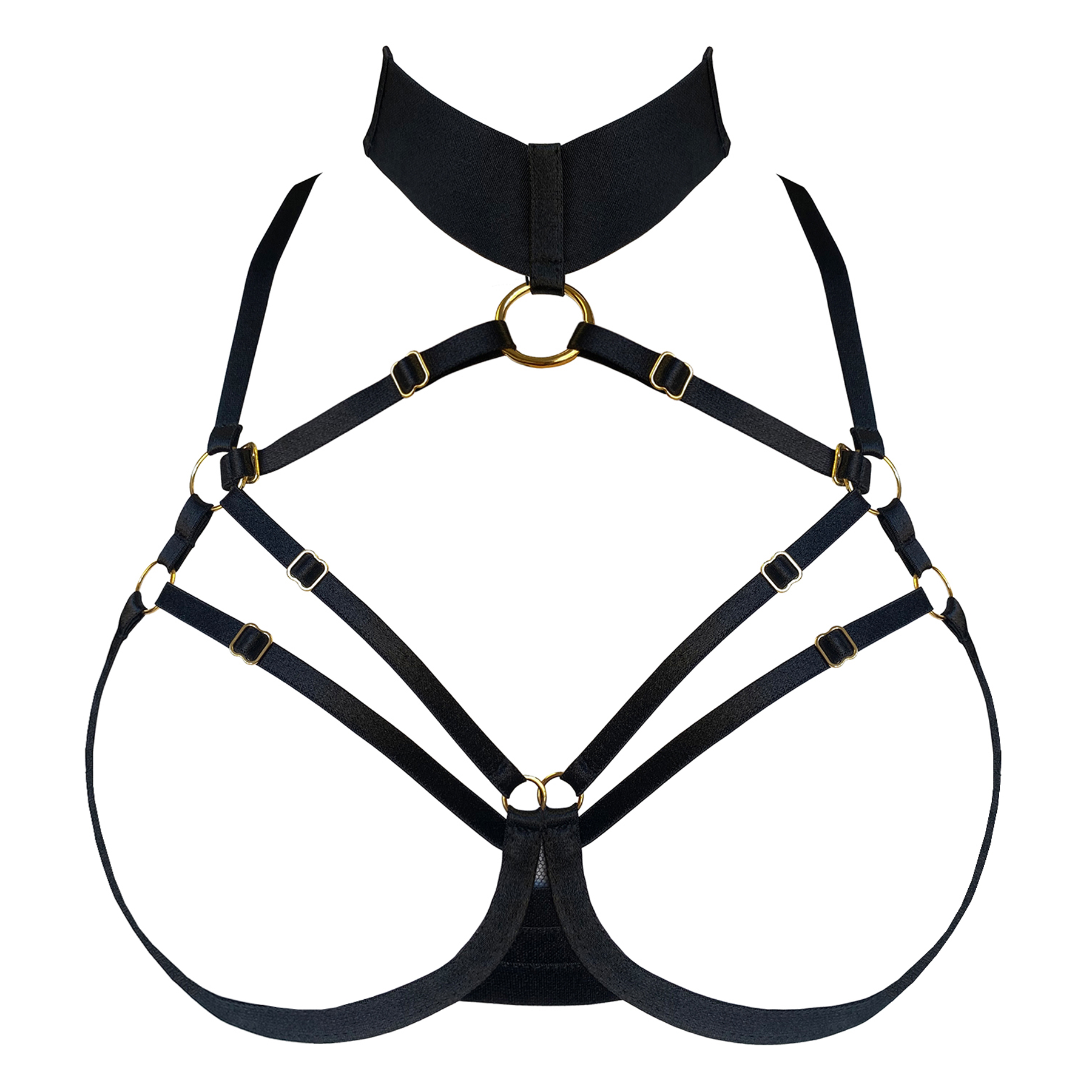 Signature ouvert wire bra - black