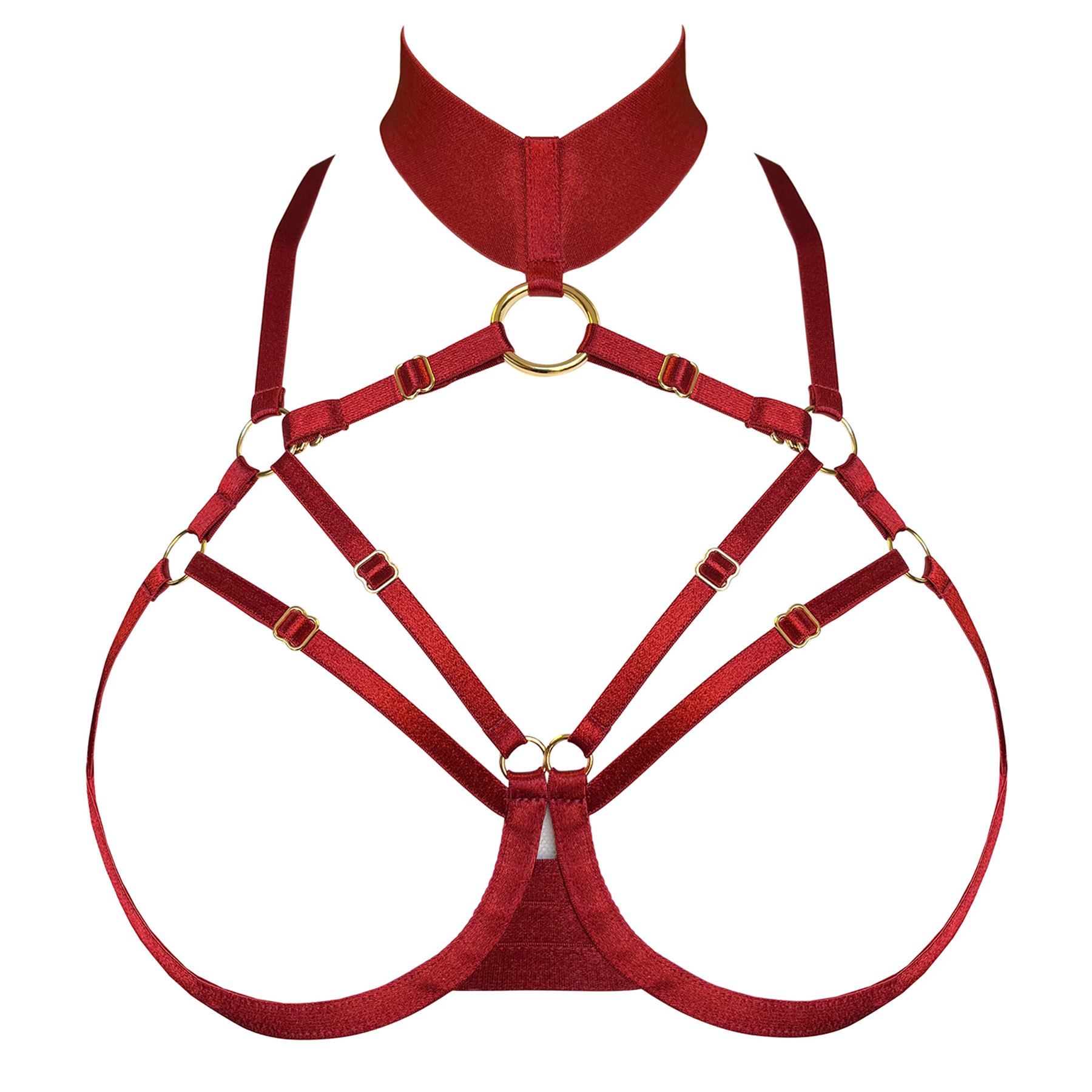 Signature ouvert wire bra - red