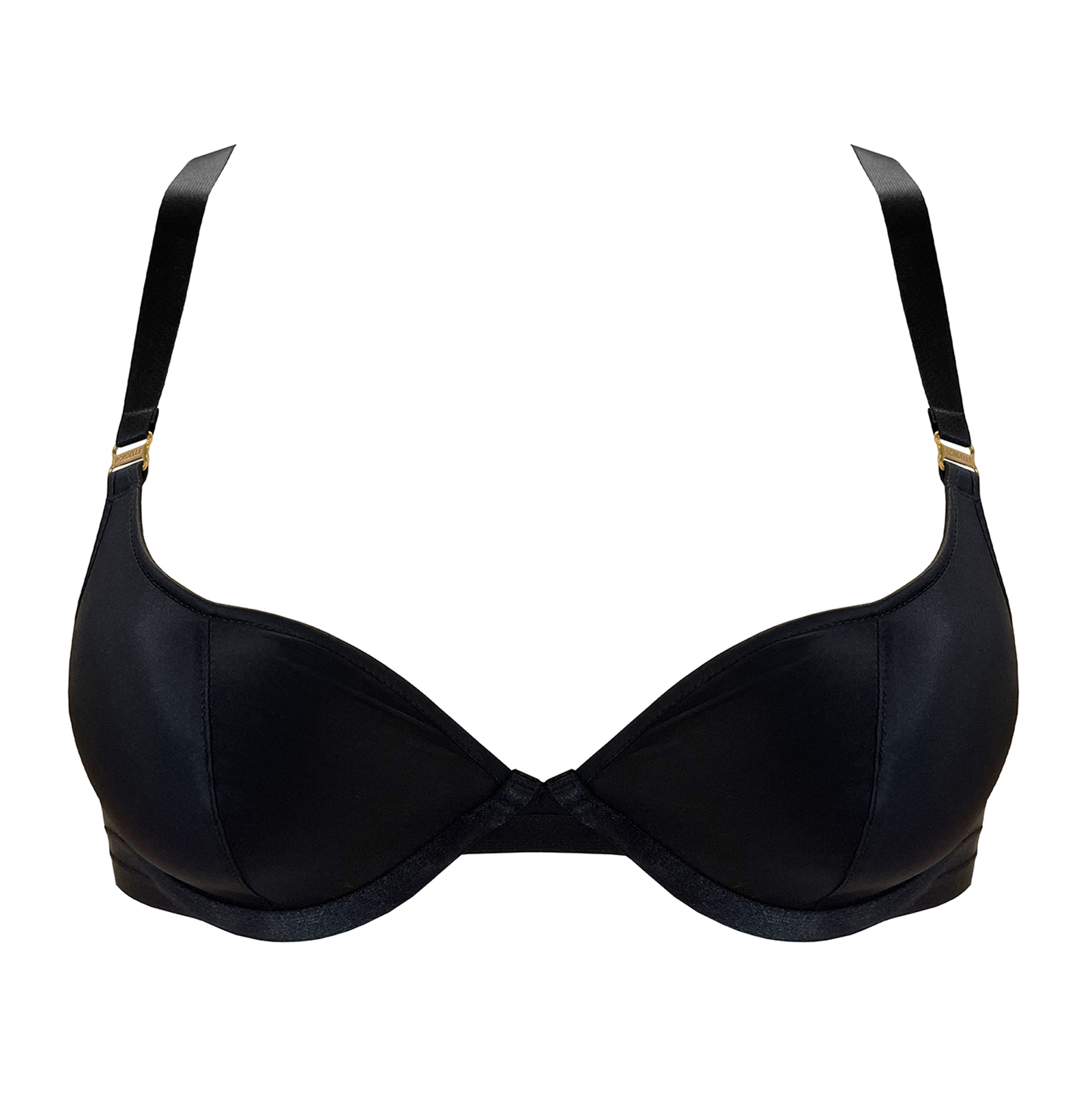 Signature silk push-up bra - black