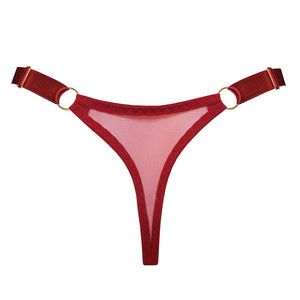 Signature silk thong - red