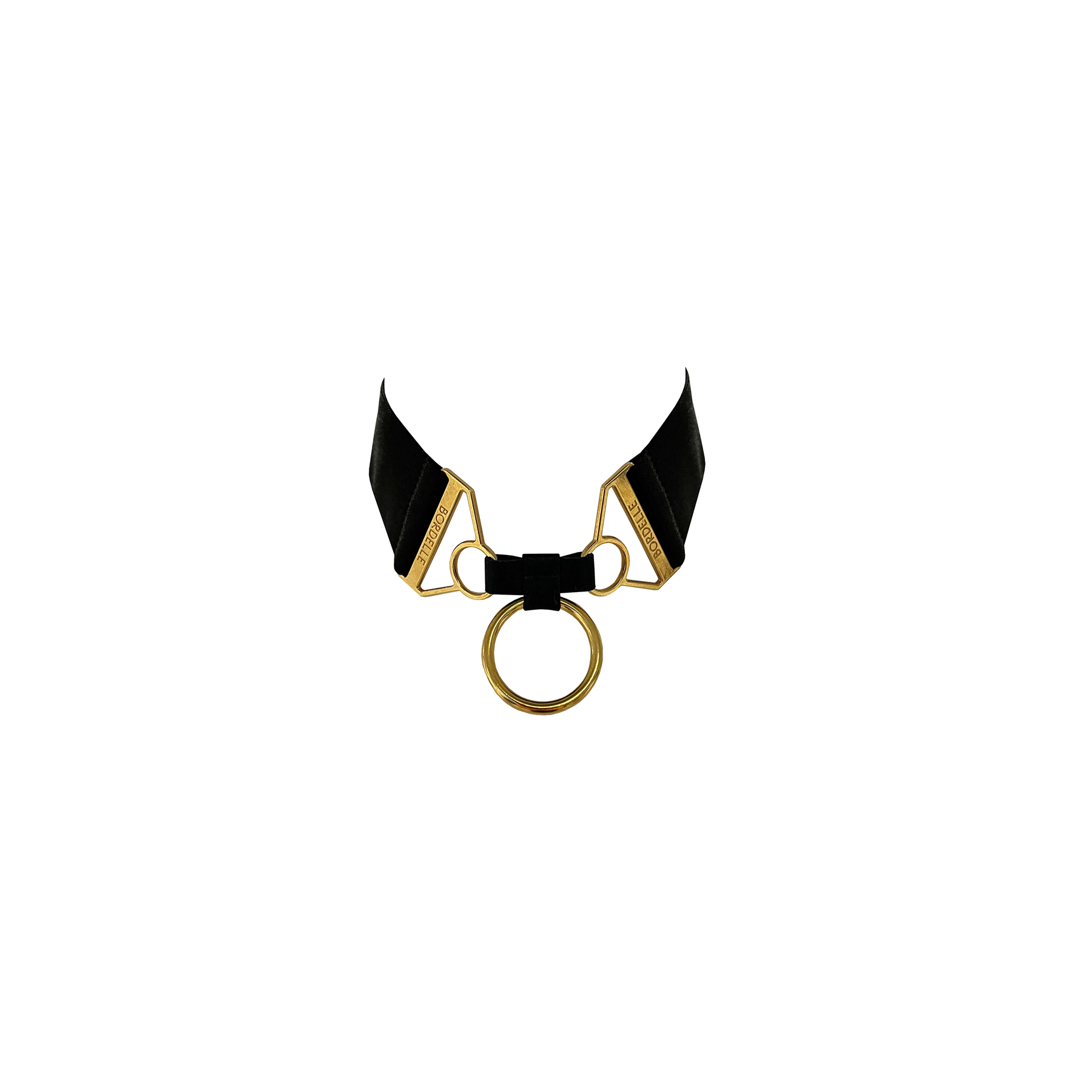 Signature wide strap collar - black