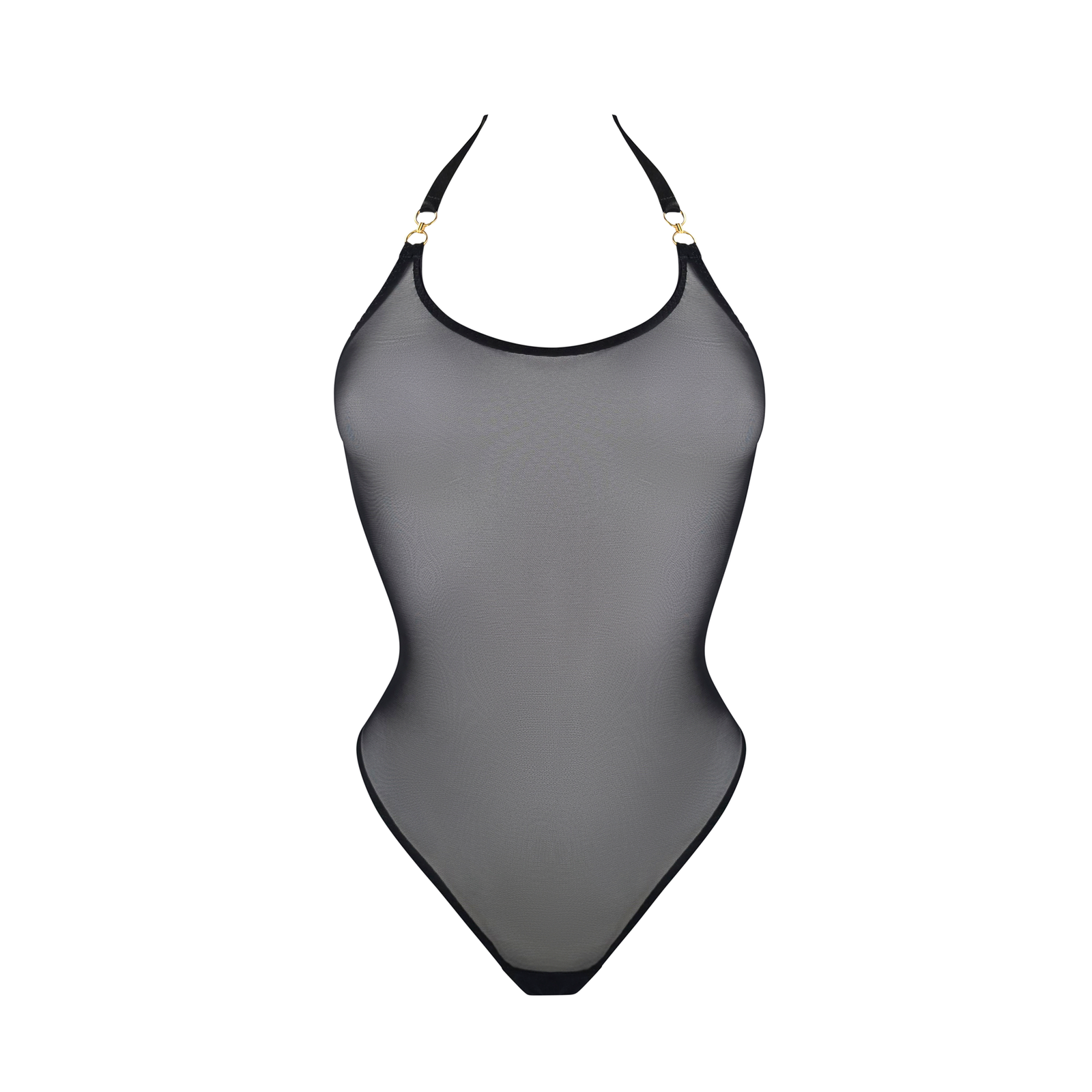 Zenna halter neck body - black