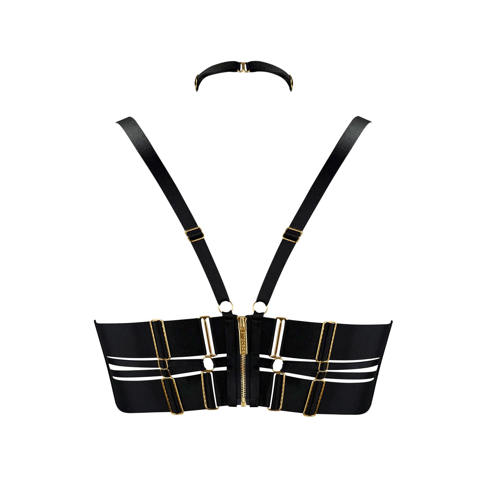 Zenna ouvert wire bra - black