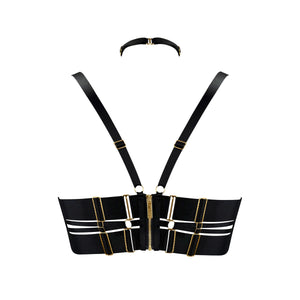 Zenna ouvert wire bra - black